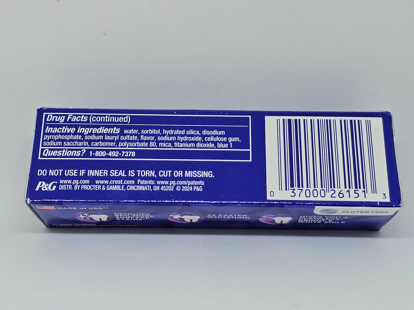 Crest toothpaste. Express delivery.
