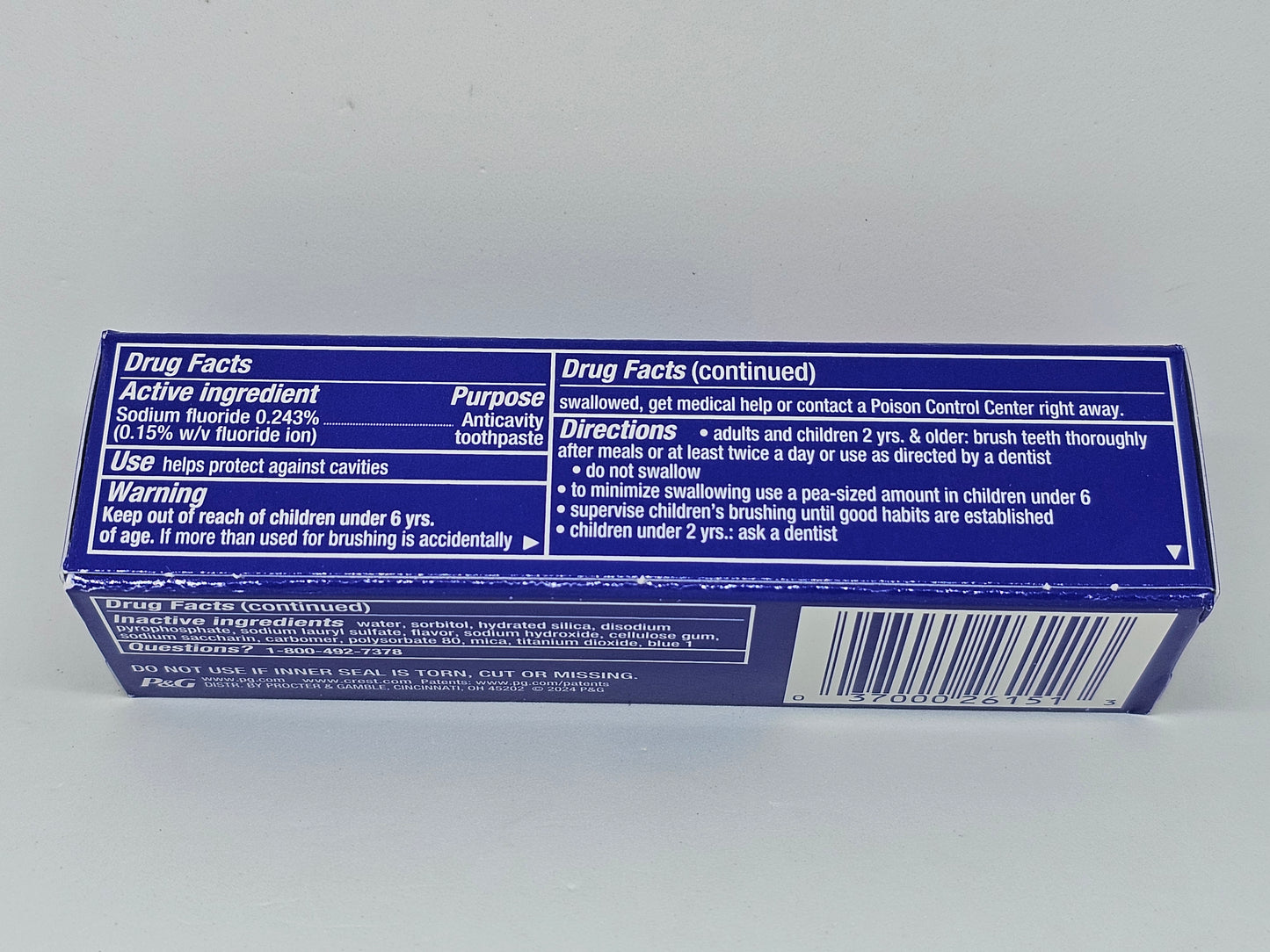 Crest toothpaste. Express delivery.