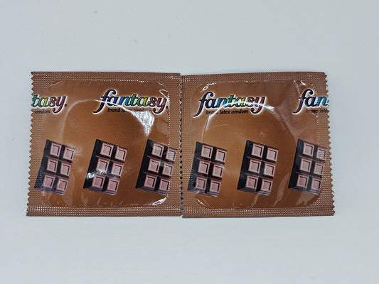 Chocolate fantasy condoms.