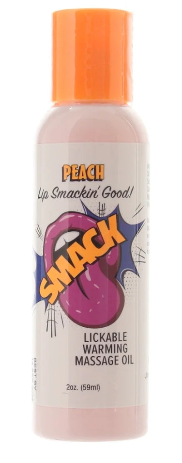 Smack Warming Massage Oil 2oz/59ml in Peach