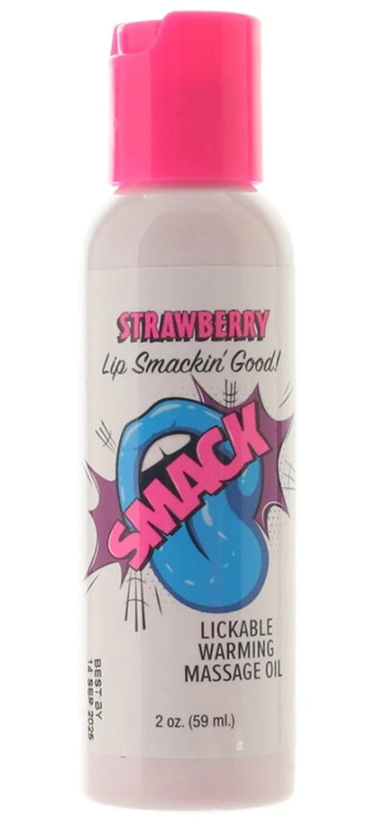 Smack Warming Massage Oil 2oz/59ml in Strawberry