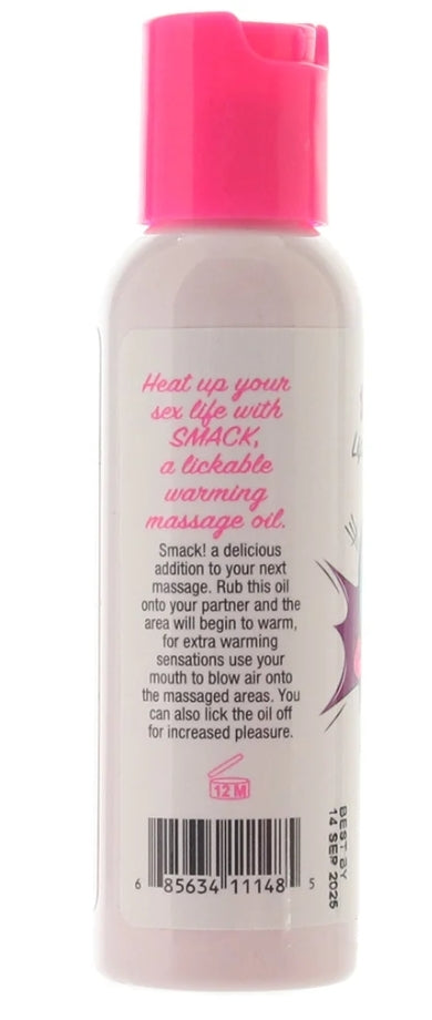 Smack Warming Massage Oil 2oz/59ml in Strawberry