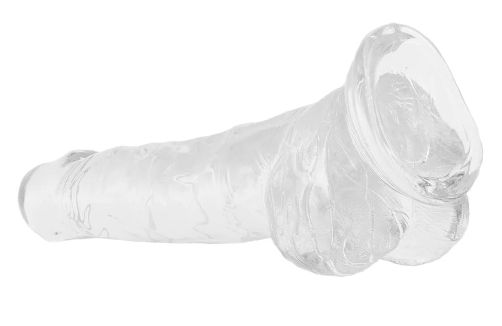 Clear 7 inch dildo.