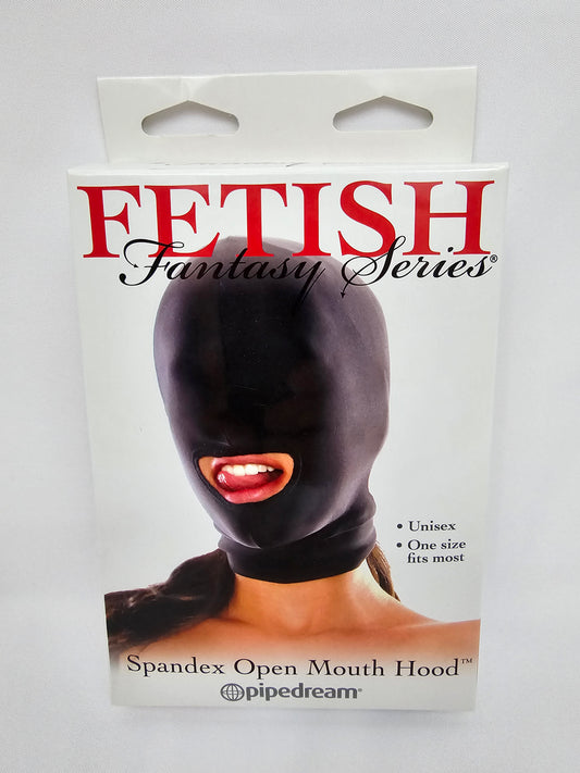 Spandex open mouth hood.