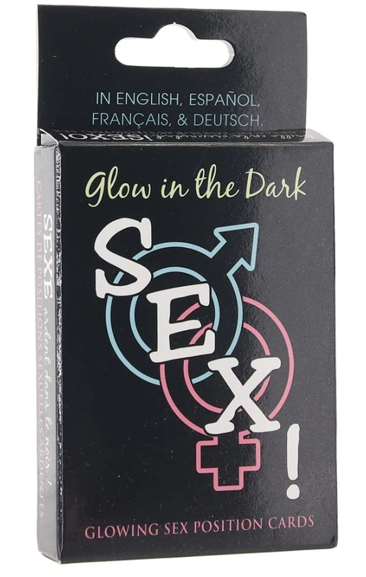 Glow in the dark sex position cards.