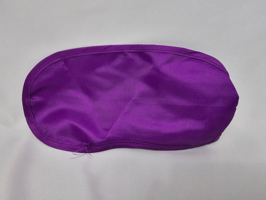 Purple blindfold.