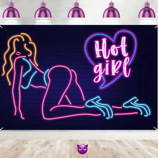 Neon Hot Sexy Girl Banner Pole Dancing EXPRESS DELIVERY