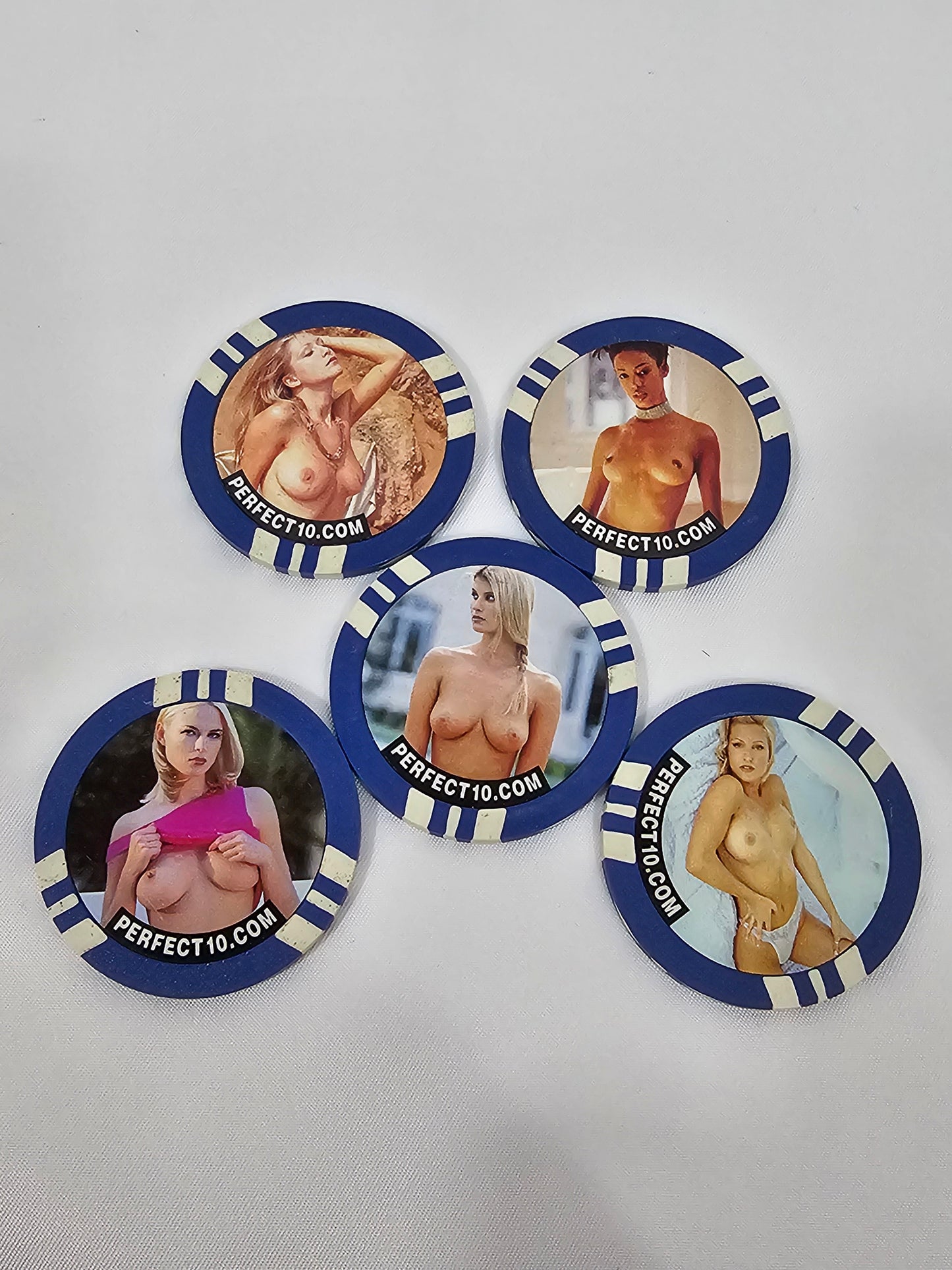 Perfect 10's naked casino chips.