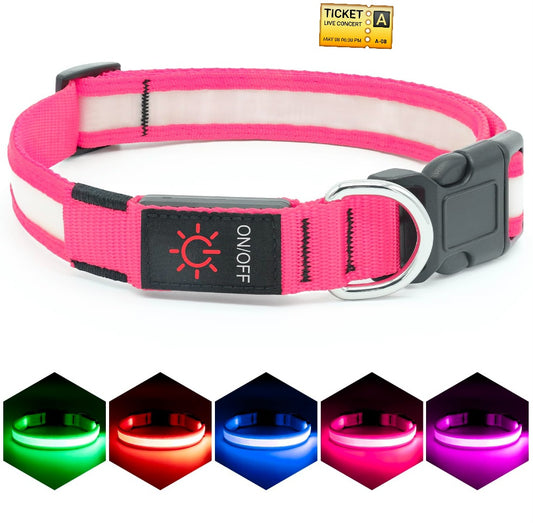 Vizpet LED Collar, Light Up.